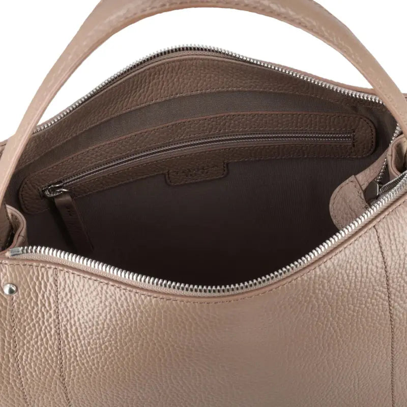 BORSA IN SUEDE VERMONT TOSCA BLU FANGO 50%PELLE 50%CROSTA DI MUCCA