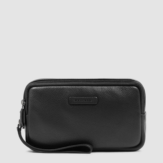 Pochette uomo in pelle a due scomparti