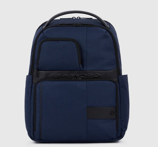 ZAINO PORTA PC "14" IN TESSUTO E PELLE