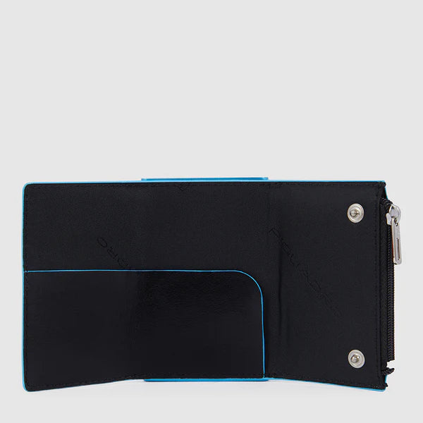 COMPACT WALLET PORTA MONETE CON SLIDING SYSTEM